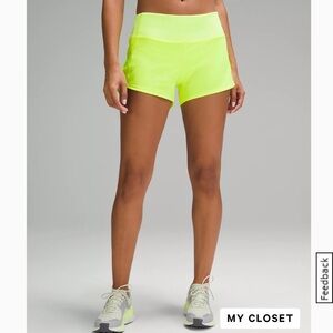 Lululemon speed up Mid rise 4” short, Sz 6